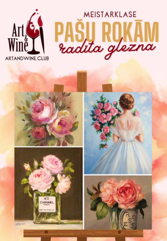 Art&Wine radošā meistarklase: Gleznojam ' Ainavas'.