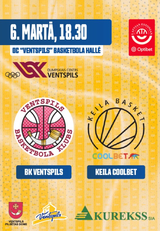 BK Ventspils - Keila Coolbet. BK Ventspils mājas spēle