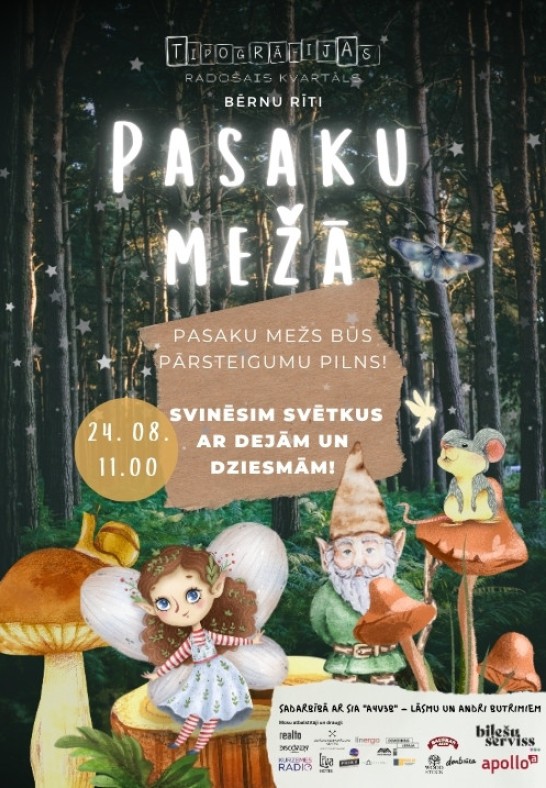 'Pasaku mežā'  satikšanās ar mīļākajiem pasaku tēliem!