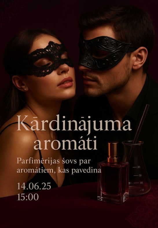 Kārdinājuma aromāti: parfimērijas šovs par smaržām, kas pavedina.