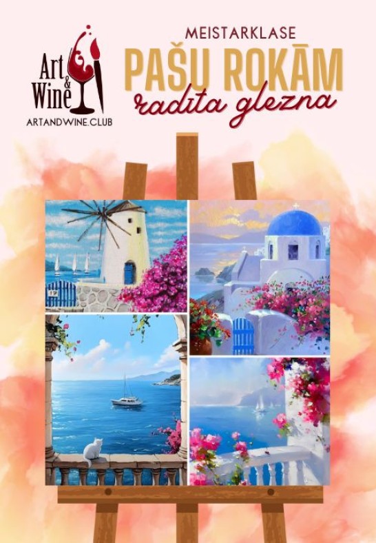 Art&Wine radošā meistarklase: Zīmējam 'Grieķija'