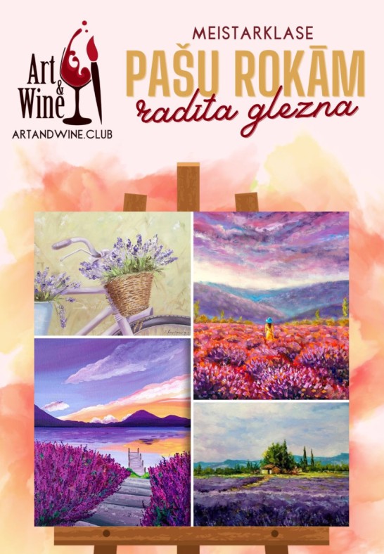 Art&Wine radošā meistarklase: Zīmējam 'Lavanda'